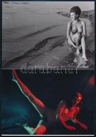 cca 1976 Játékos modellek, szolidan erotikus fényképek, 13 db mai nagyítás korabeli negatívokról, 13...