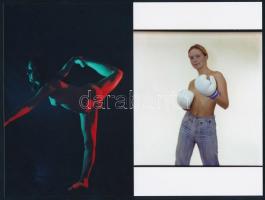 cca 1975 Hétvégi fotózások, szolidan erotikus fényképek, 13 db mai nagyítás korabeli negatívokról, 1...