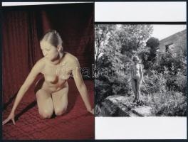 cca 1974 Szépek és büszkék, szolidan erotikus fényképek, 21 db mai nagyítás korabeli negatívokról, 10x15 cm / 21 erotic photos, 10x15 cm