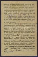 1935. Magyar Királyi Államvasutak "Szabadjegyek tényleges vasúti alkalmazottak részére" "000-ás Minta"