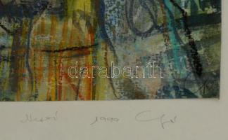 Gombosné B. Éva (1956-): Melléképület. Pasztell, papír, jelzett, üvegezett keretben, 29×29 cm