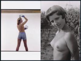 cca 1973 Mindent megmutatnak, szolidan erotikus fényképek, 33 db mai nagyítás korabeli negatívokról,...