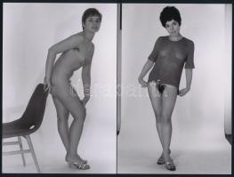 cca 1973 Mindent megmutatnak, szolidan erotikus fényképek, 33 db mai nagyítás korabeli negatívokról,...