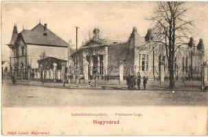 Nagyvárad, Oradea; Szabadkőműves-páholy, Helyfi László kiadása / Freimaurer-Loge / Masonic lodge, freemasons (ázott / wet damage)