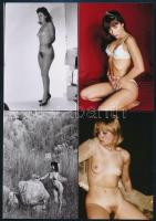 cca 1972 Szolidan erotikus fényképek tétele, 44 db mai nagyítás korabeli negatívokról, 9x13 cm / 44 ...