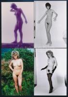 cca 1972 Szolidan erotikus fényképek tétele, 44 db mai nagyítás korabeli negatívokról, 9x13 cm / 44 ...