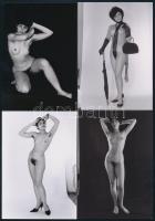 cca 1972 Szolidan erotikus fényképek tétele, 44 db mai nagyítás korabeli negatívokról, 9x13 cm / 44 ...