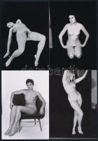 cca 1972 Szolidan erotikus fényképek tétele, 44 db mai nagyítás korabeli negatívokról, 9x13 cm / 44 ...