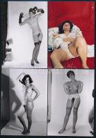 cca 1972 Szolidan erotikus fényképek tétele, 44 db mai nagyítás korabeli negatívokról, 9x13 cm / 44 ...