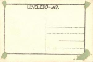 1925 Tábori híd. Magyar Cserkésztábor / Hungarian scout art postcard s: Légrády Sándor (ragasztónyom...