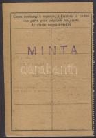 1930-as évek Budapest Máv. Hivatalos Menetjegyiroda "Menetjegy London-Budapest" "000-ás Minta"