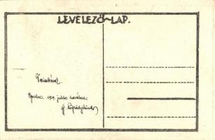 1925 III. Rajsátor. Magyar Cserkésztábor. A hátoldalon Légrády Sándor "Tericskének" címzet...