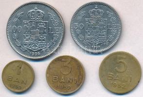 Románia 1936. 100L Ni + 1937. 50L Ni + 1952. 1b Cu-Ni-Zn + 3b Cu-Ni-Zn + 5b Cu-Ni-Zn T:1-,2,2-
Roma...