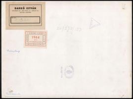 cca 1976 Darkó István (?-?) budapesti fotóművész 2 db pecséttel jelzett vintage fotója, 40x30 cm