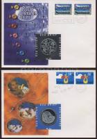 Érmés boríték tétel, 38db, egész világ, benne jobbak, PP, Gibraltár, Kína 2albumban