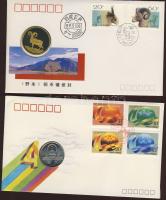 Érmés boríték tétel, 38db, egész világ, benne jobbak, PP, Gibraltár, Kína 2albumban