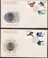 Érmés boríték tétel, 38db, egész világ, benne jobbak, PP, Gibraltár, Kína 2albumban