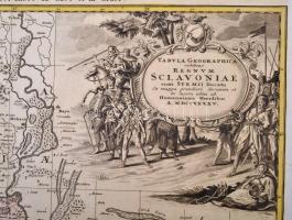 1745 Szlavónia és Szerémség térképe, és részben a Magyar Királyság déli része. Tabula geographica ex...