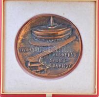 1981. "Budapest Sportcsarnok 1978-1981" Br emlékplakett, hátoldala gravírozva, eredeti tokban (77mm) T:2