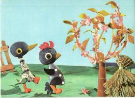 28 db MODERN mese, rajzfilm és bábfigura motívumlap / 28 MODERN cartoon and puppet motive cards