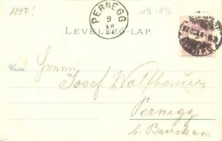 1897 (Vorläufer!) Budapest, Császár és Szent Lukács fürdők, József Nádor, Hentzi és Honvéd szobor, B...