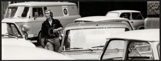 cca 1977 Budapesti városképek, életképek, 5 db feliratozott vintage fotó, 40x30 cm és 15x40 cm között