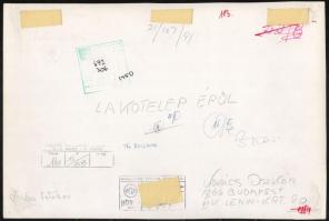 cca 1977 Budapesti városképek, életképek, 5 db feliratozott vintage fotó, 40x30 cm és 15x40 cm közöt...