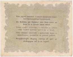 1848. 10Ft "Kossuth bankó" áthúzással T:III,III- ragasztott szakadás