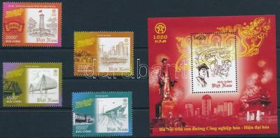 2010 100 éves Hanoi sor Mi 3557-3560 + blokk Mi 155