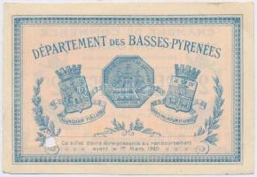 Franciaország / Bayonne Kereskedelmi Kamara 1915. 2Fr lyukasztással érvénytelenítve T:I
France / Ch...