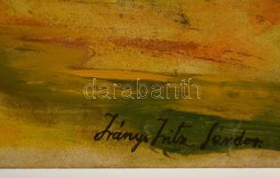 Irányi jelzéssel: Fasor. Vegyes technika, farost,  32×46 cm