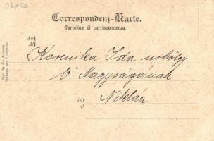 Trieste, Riva Carciotti. C. Ledermann Jr. / street view with horse-drawn tram Nr. 19