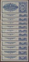1920. 1K (18x) egymásutáni sorszámokkal "sorozatszámok és számok" erősen ferdén nyomva T:I...