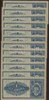 1920. 1K (20x) egymásutáni sorszámokkal "sorozatszámok és számok" erősen ferdén nyomva T:I