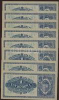 1920. 1K (20x) egymásutáni sorszámokkal "sorozatszámok és számok" erősen ferdén nyomva T:I