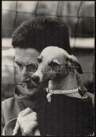 cca 1975 Kortárs fotóművészeti alkotások, 3 db jelzett, feliratozott vintage fotó, kettő kasírozva, ...