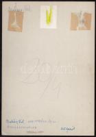 cca 1975 Kortárs fotóművészeti alkotások, 3 db jelzett, feliratozott vintage fotó, kettő kasírozva, ...