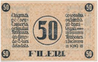 Románia / Temesvár 1919. 50f T:III
Romania / Timisoara 1919. 50 Fileri C:F