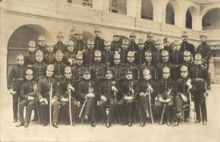 Hajmáskér, K.u.K. katonák csoportképe kardokkal / Austro-Hungarian military officers with swords, group photo