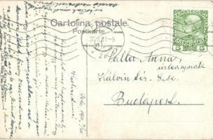 SMS Sankt Georg, a K.u.K. haditengerészet páncélos cirkálója este. G. Fano Pola No. 17. / K.u.K. Kri...