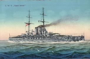 SMS Szent István K.u.K. haditengerészet Tegetthoff-osztályú csatahajója. G. Costalunga / K.u.K. Kriegsmarine, warship (EK)