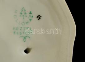 Hollóházi porcelán nyulak, kézzel festett, jelzett, hibátlan, 7x7 cm