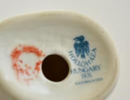 Hollóházi porcelán nagy kárókatona, kézzel festett, jelzett, hibátlan, m: 13 cm