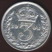 Nagy-Britannia 1902. 3p Ag T:2/3