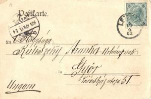 Leibnitz, Marktplatz. Verlag Othmar Götz / market square (wet corner)