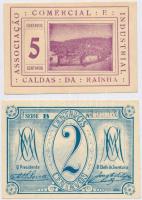 Portugália / Manteigas 1921. 2c szükségpénz + Caldas da Rainha ~1920. 5c szükségpénz T:I,I- Portugal / Manteigas 1921. 2 Centavos necessity note + Caldas da Rainha ~1920. 5 Centavos necessity note C:UNC,AU