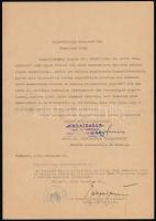 1943 Somssich Andor sajtókamarai kinevezésével kapcsolatos 3 db hivatalos levél, Gáspár Jenő (1894-1...