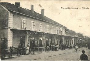 Torontálszécsány, Setschan, Secanj; vasútállomás / railway station + M. Kir. VI/1. Hadtápzászlóalj gazdasági hivatala (EK)