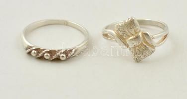Ezüst(Ag) 2 db mintás gyűrű, méret: 52 és 53, nettó: 3,4 g