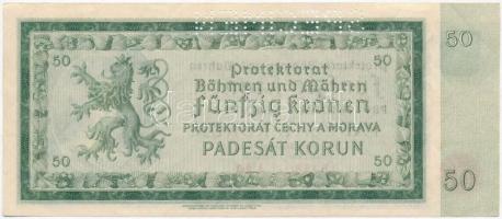 Német Harmadik Birodalom / Cseh-Morva Protektorátus 1940. 50K "SPECIMEN" perforációval T:I...
